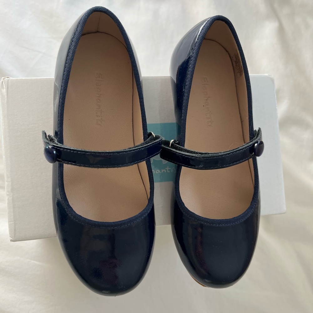 Elephantito patent blue 1137 Princess Flat size 12. Like new!